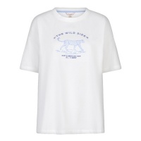 Esqualo t-shirt SP26-05013 - Offwhite/Blue