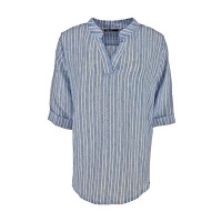 Fos Amsterdam top Kyra Double Line - Lichtblauw