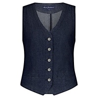 Red Button gilet SRB4587 Waistcoat heringbone - Dark Blue