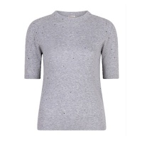 Esqualo top F25-02521 - Light Grey melange