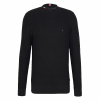 Tommy Rectangular structure crew neck - Black