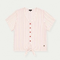 Elvira blouse Silvia - Striped Linen