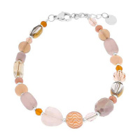 Label Kiki armband Rose Blossem - silver