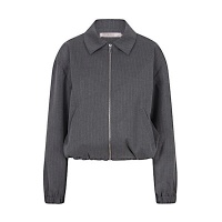 Esqualo bomber F25-10546 - Grey Melange pinstipe
