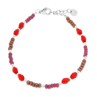 Label Kiki armband Queens Rose - silver