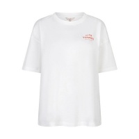 Esqualo t-shirt SP26-05015 - Offwhite/Red