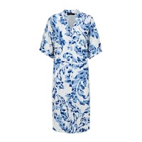 G-Maxx jurk Elida-Offwhite/light indigo