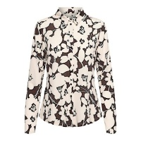 &Co Women blouse Lotte Big Flower - Chocolate multi