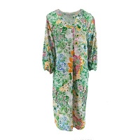 Fos Amssterdam jurk Elma Lente Bloemen - Groen