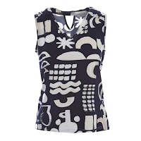 Batida top 2411-Marine harmony print