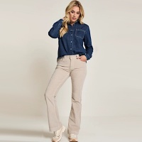 Para Mi broek Jade corduroy - Ivory grey