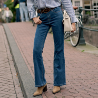 Dames broek Emma flared - Denim