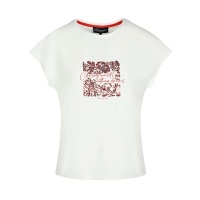 Elvira t-shirt Elisa - Offwhite coral