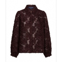 Red Button blouse SRB5010 - Burgundy