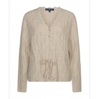 Red Button vest SRB5039 Ajour sparkle - Light Sand