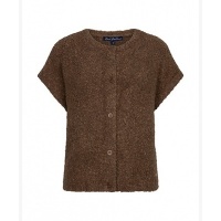 Red Button vest SRB5074 Knit boucle - Mud