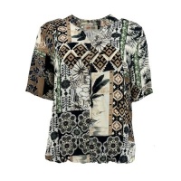 Fos Amsterdam top Doortje Patch Tropical - Zwart