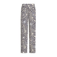 Batida broek 2405 - Cream Line Print