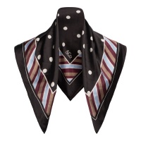 &Co Women sjaaltje Silke dot - Dark Chocolate