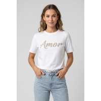 Elvira t-shirt Amor - Offwhite