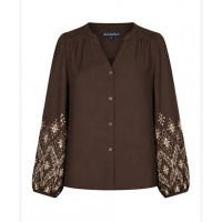 Red Button blouse SRB5152 - Espresso