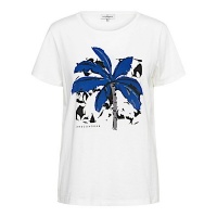 &Co Women t-shirt Samira - White/Cobalt