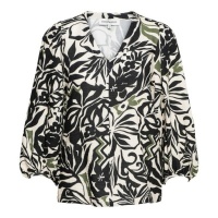 &Co Woman blouse Ayla Leaf - black multi
