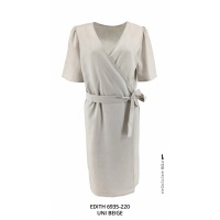 Fos jurk Edith uni - Beige 