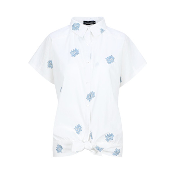 G-Maxx blouse Arlise-Offwhite/celestial blue