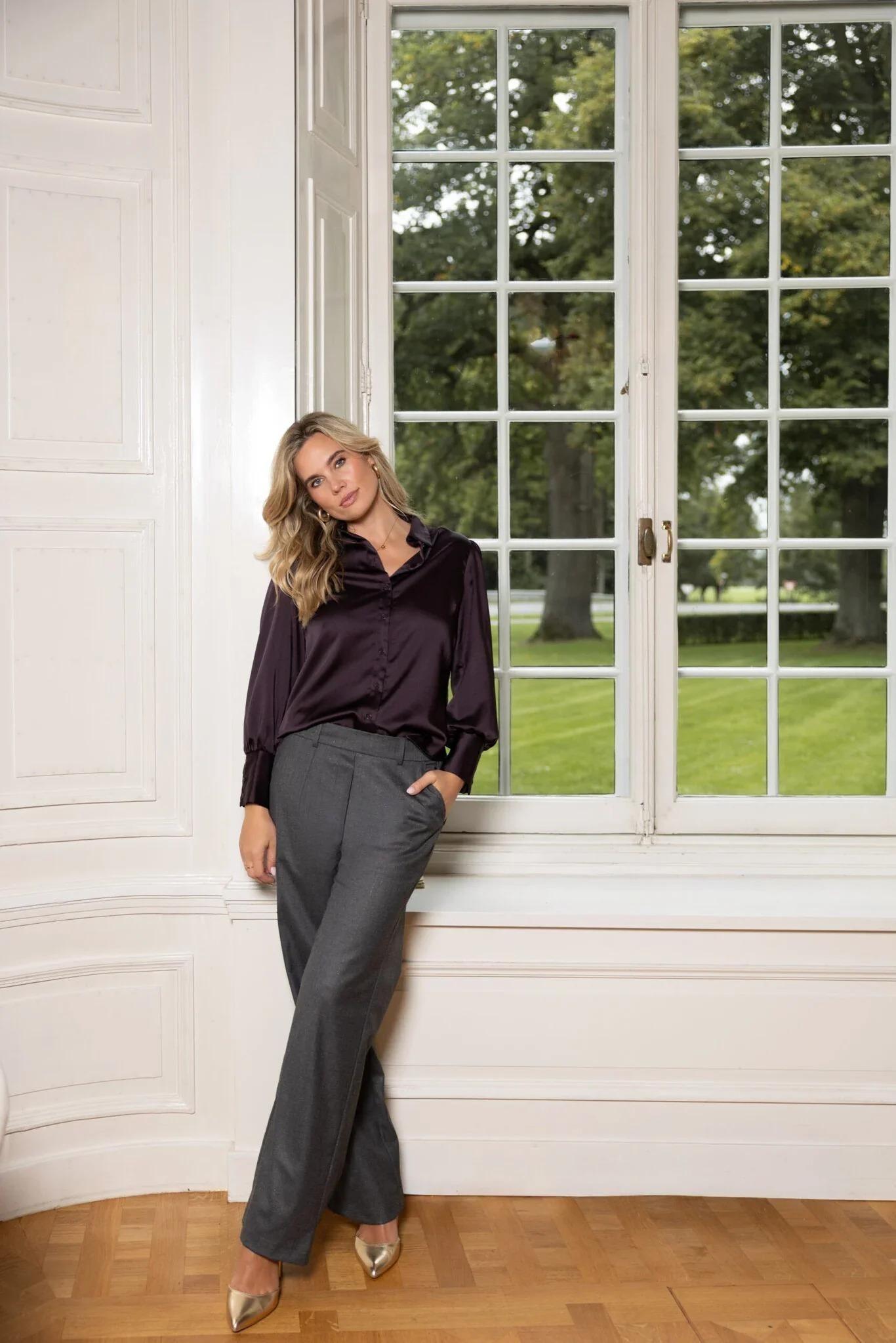 Elvira blouse Nore - Dark grape