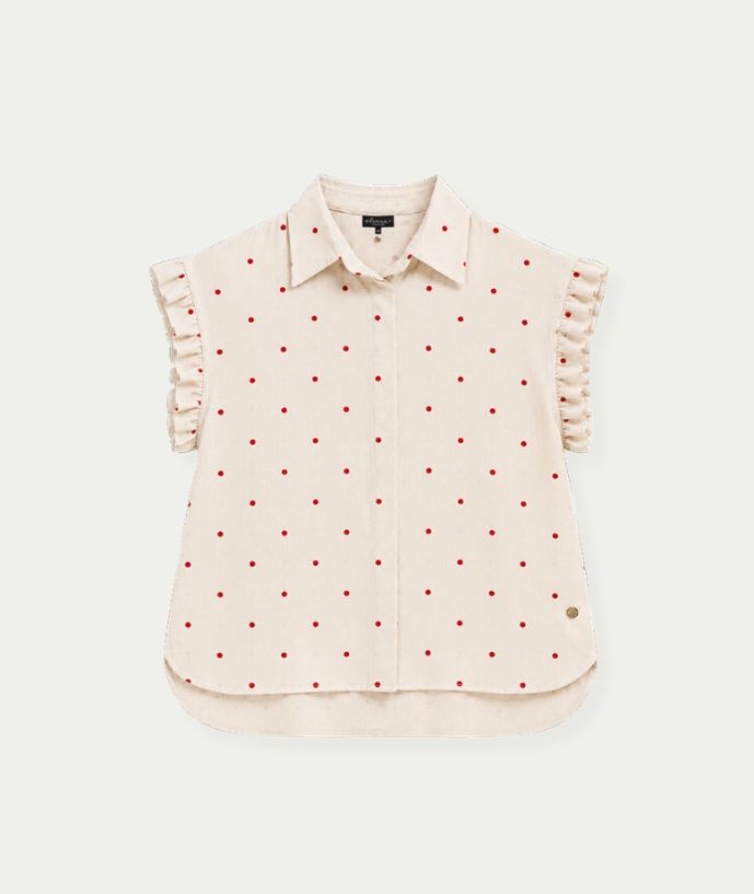 Elvira blouse Emma - Pink dots