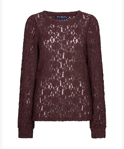 Red Button top SRB5068 - Lace Burgundy