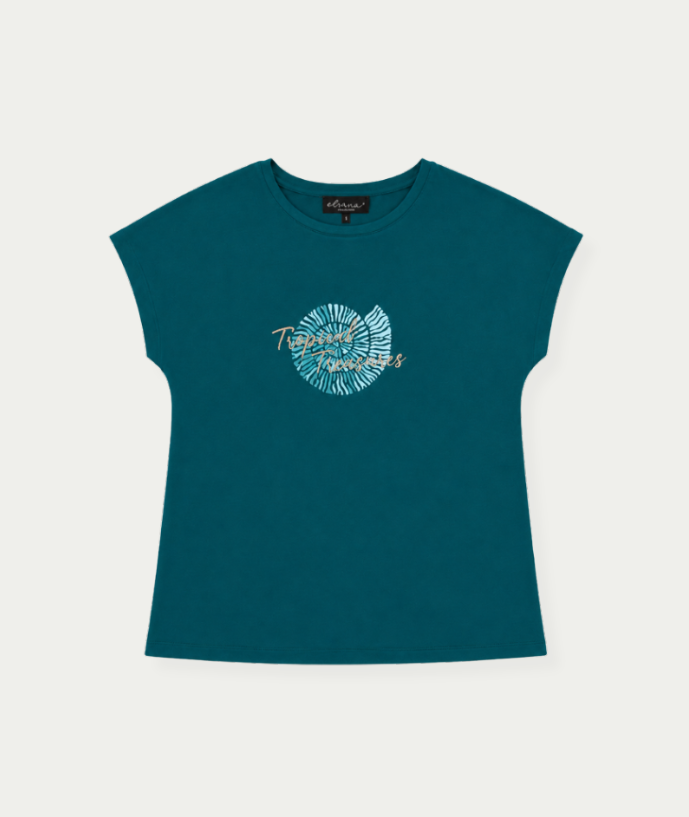 Elvira top Treasures - Petrol