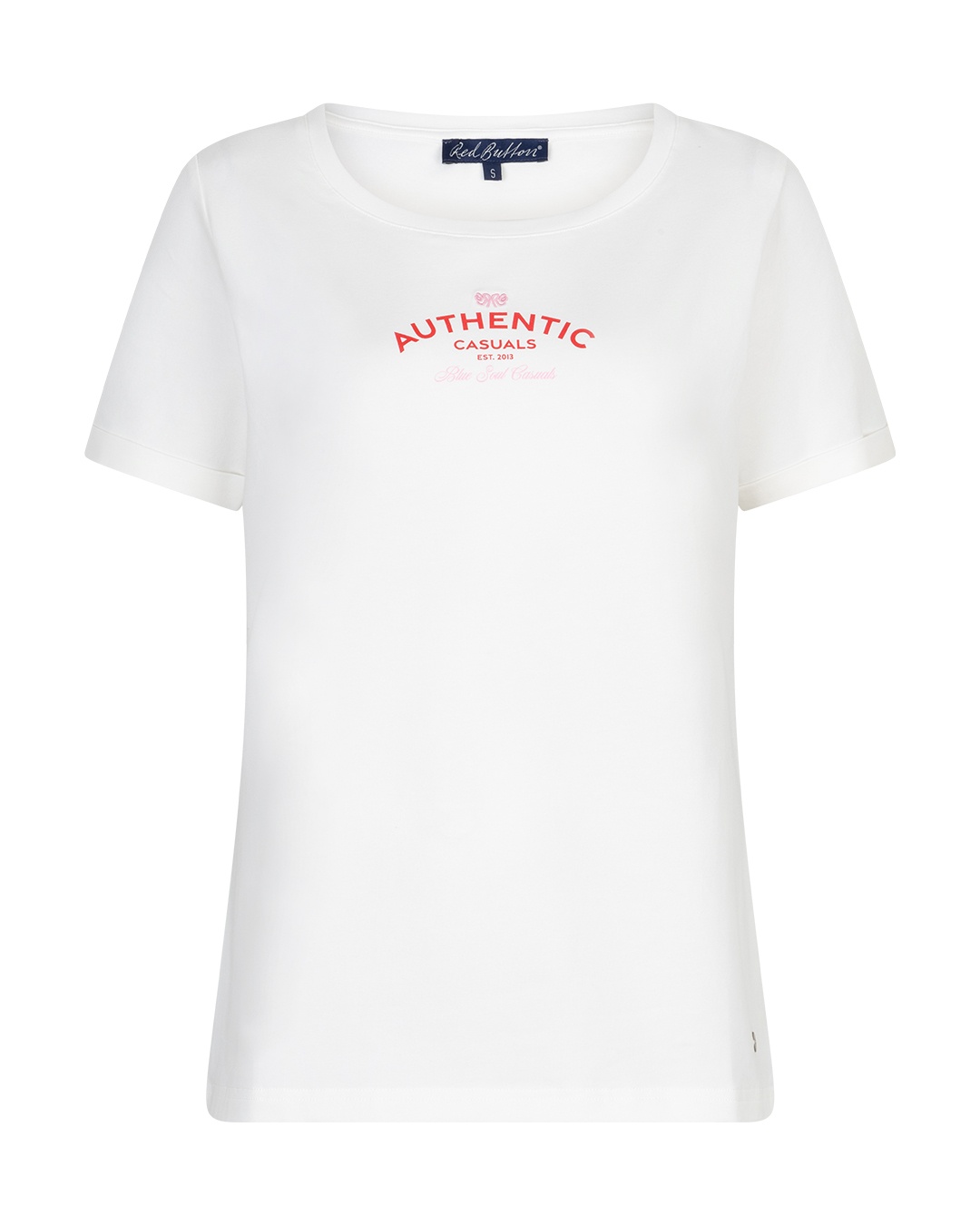 Red Button t-shirt SRB4817 Temmy Offwhite/Red