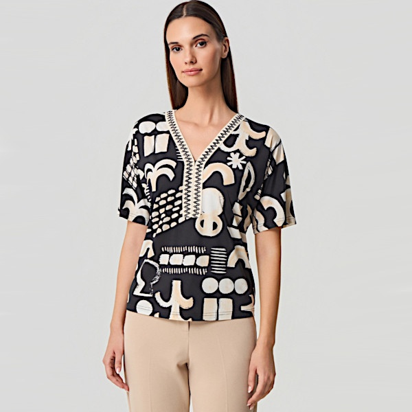 Batida top 2421-Black luxe print Batida top 2421-Black luxe print