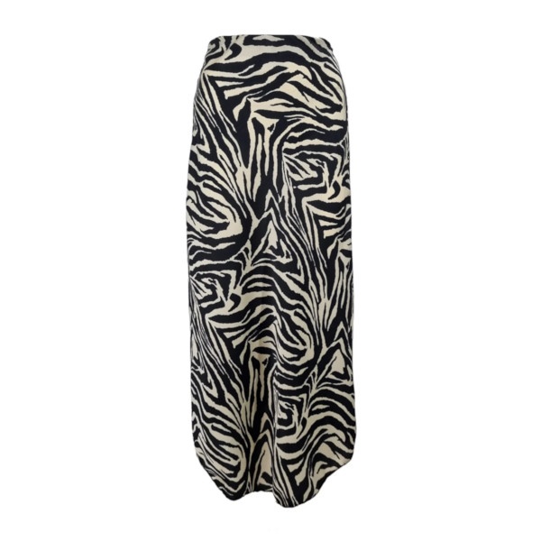 FOS rok Mea zebra satijn - Zwart