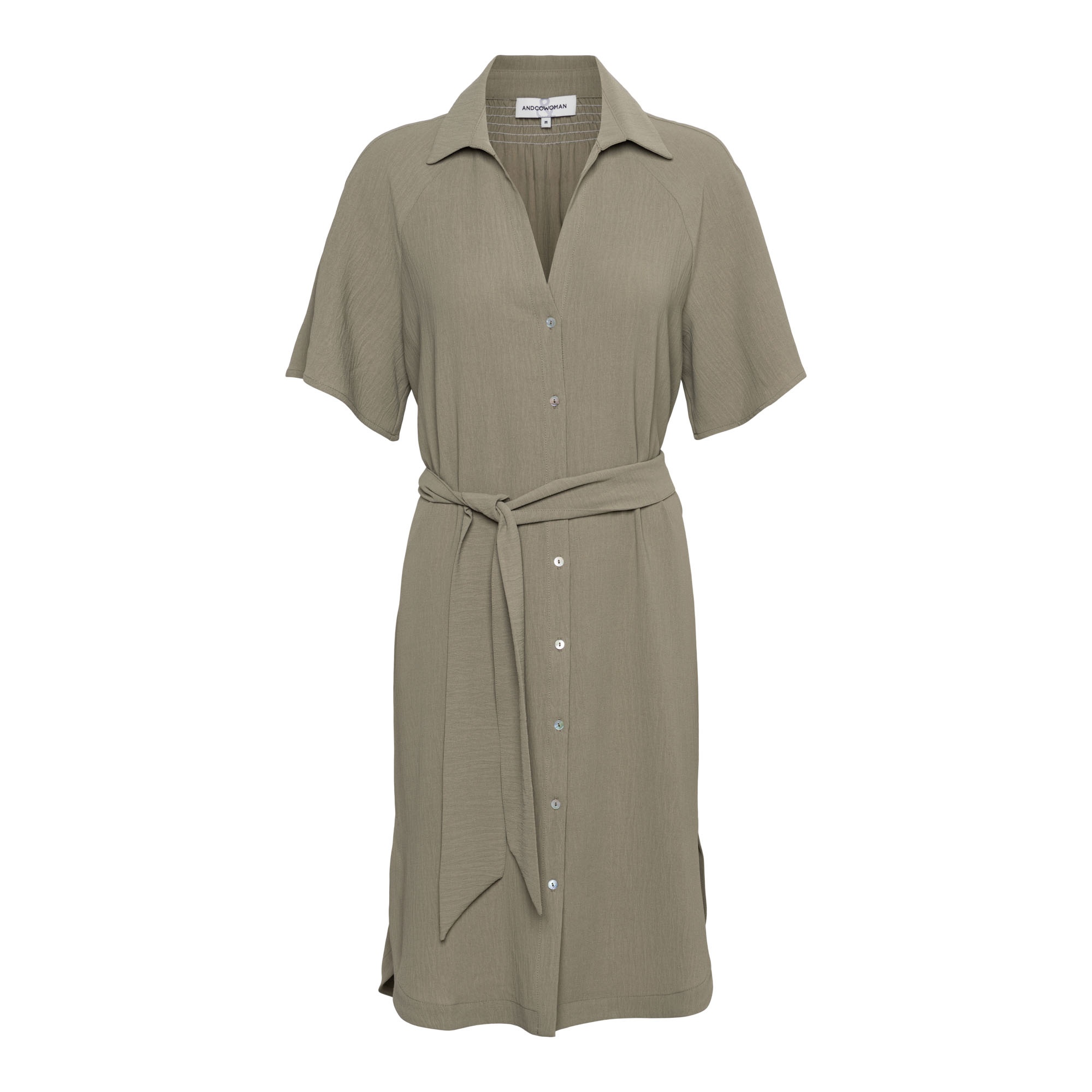 &Co Women jurk Margo - Khaki &Co Women jurk Margo - Khaki