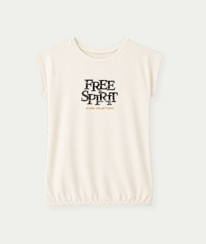 Elvira top Free spirit - Ecru