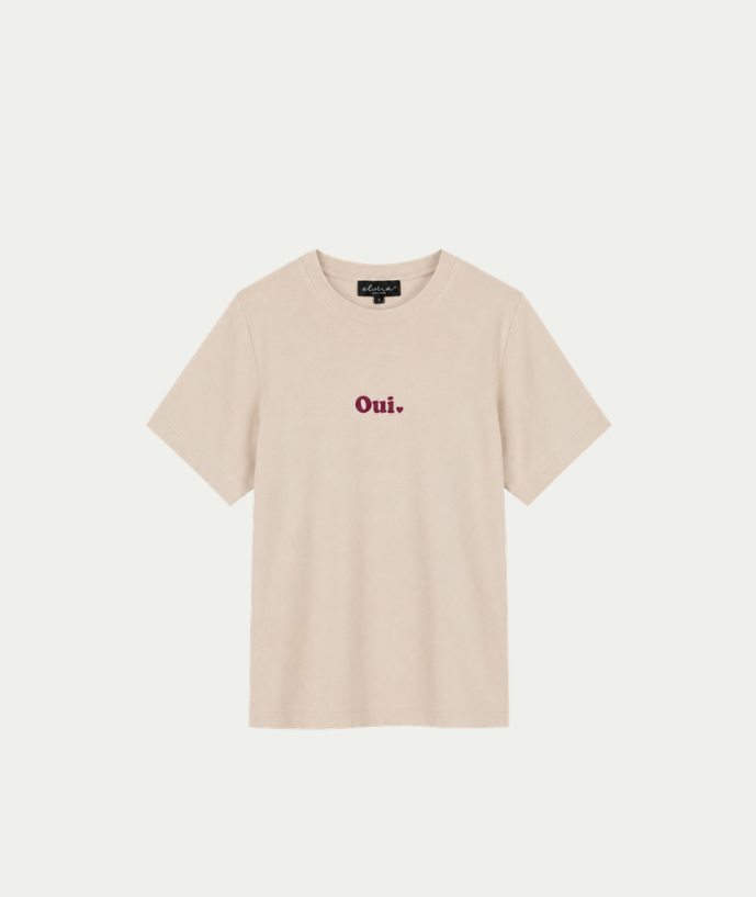 Elvira t-shirt Oui - Offwhite