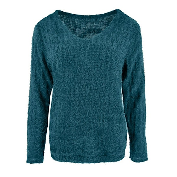 FOS trui Bella chenille - Petrol