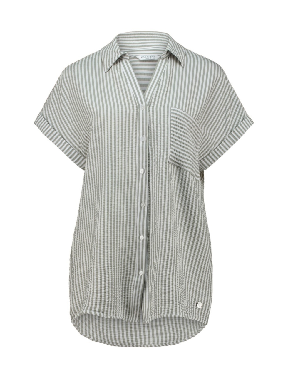 Bos Women blouse Am44bre - Khaki Stripes
