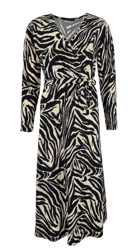 FOS jurk Joya zebra - Zwart