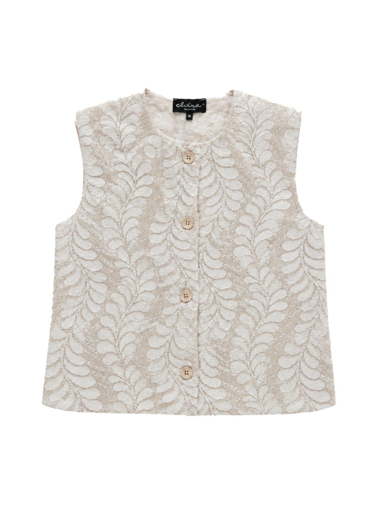 Elvira gilet Amelia - Creme