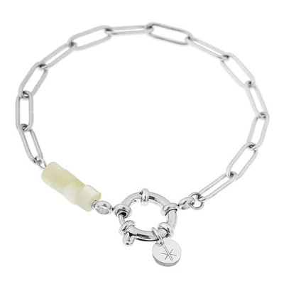 Foto van Label Kiki armband Hold on mint - silver