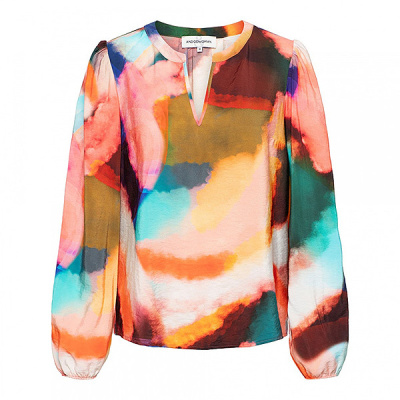 Foto van &Co Women blouse Emily multi - Flamingo
