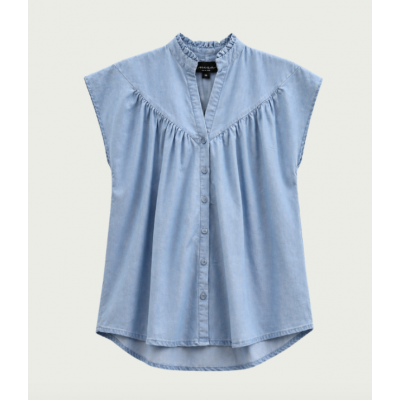 Foto van Elvira blouse Rosan - Ice Blue