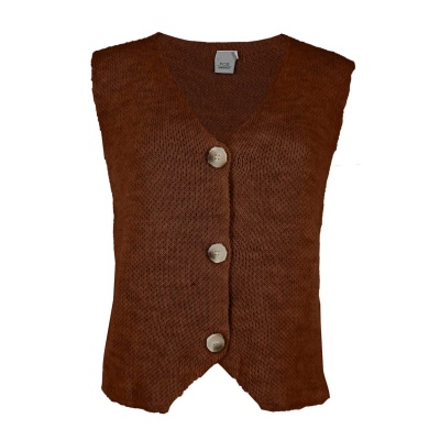 Foto van Fos gilet Mindy - Bruin