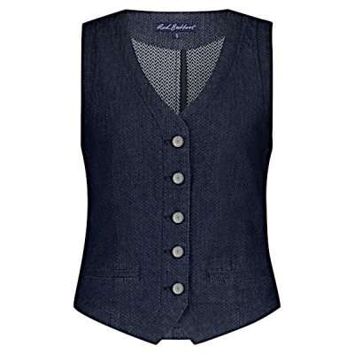 Foto van Red Button gilet SRB4587 Waistcoat heringbone - Dark Blue