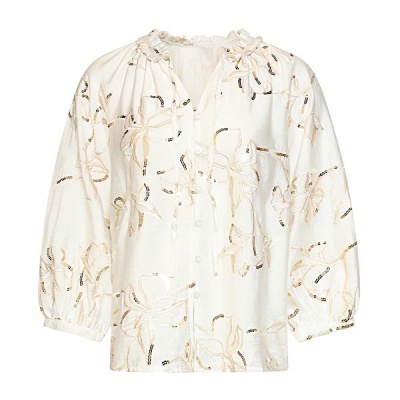 Foto van Smashed Lemon blouse 26320 - Offwhite/Gold