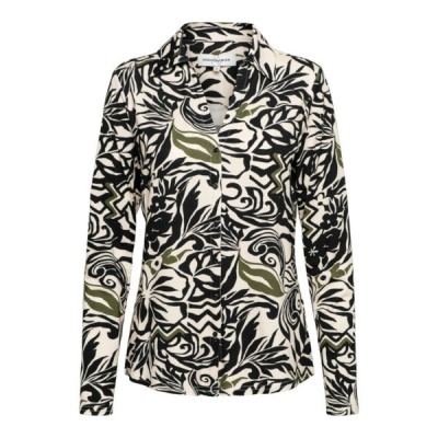 Foto van &Co Woman blouse Vayen Leaf - Black multi